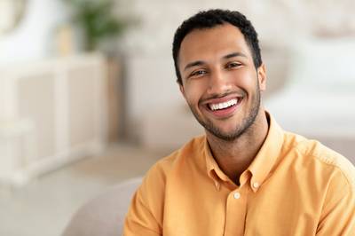 Bright white Los Angeles smile after professional teeth whitening at Carte Blanche